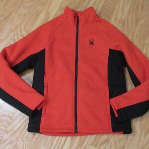 Spyder Mens Full Zip Sherpa Fleece Lined Jacket Red Small
